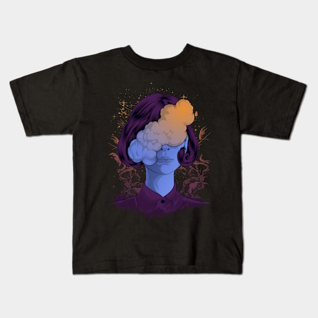 Cloudy girl Kids T-Shirt by Wagum Std